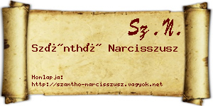 Szánthó Narcisszusz névjegykártya